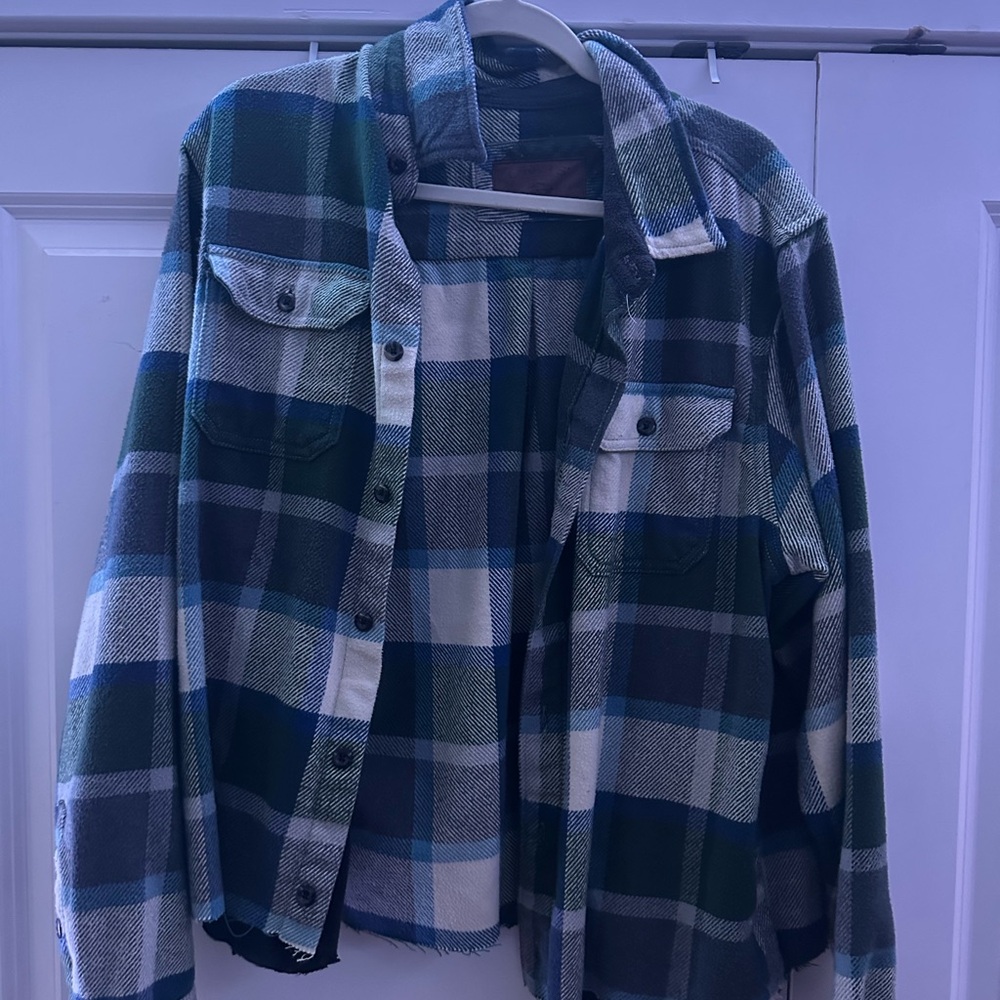 Plaid Button-Up Shirt